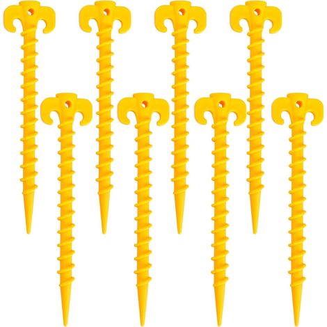 10 piquets de tente – crochets robustes et durables pour la plage et le camping en plein air (1/5)