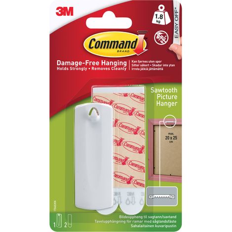 Command 17040 Sawtooth Picture Hanger – Easy-to-Use, Damage-Free Wall Mounting for Photos and Artwork