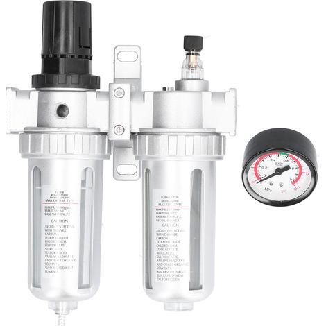 Kit de manomètre pour filtre à air, régulateur de pression, séparateur eau/huile en alliage d'aluminium, pour l'ingénierie mécanique SFC400 (1/5)
