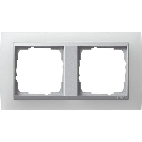 Gira Marco embellecedor 2f Intermedio F Alu Gira Event Blanco opaco [021250], 0212 50