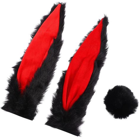 Accessoires pour Casque Moto, Oreilles de Lapin en Peluche Noires  Set de 1 Pièce, Flanelle et Fausse Fourrure, Fixation Adhésive, pour Motos et Vélos Électriques (1/5)
