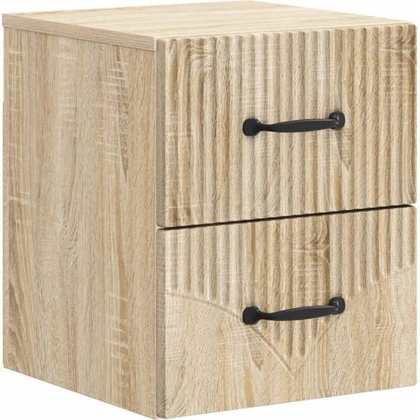 Wandmontierter Nachttisch Sonoma-Eiche 34,5 x 33 x 40 cm vidaXL