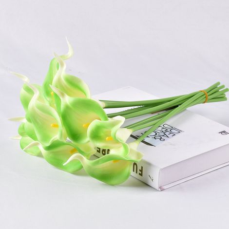 20 Stück Vert Artificielle Real Touch Bouquets de Fleurs Artific (1/5)