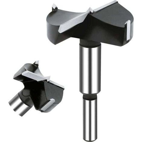 Broca para madera de 60 mm, XU, broca de carburo de tungsteno para madera dura, broca para madera, broca para bisagra, kit de herramientas para carpintería para madera contrachapada y plástico - KZQ (1/4)