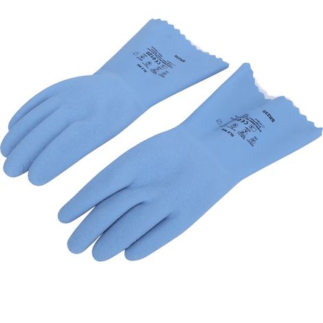 Paire de gants en caoutchouc naturel haute température, résistants à la corrosion et à l'usure, épais, antidérapants et antichimiques (L) (1/5)