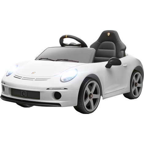 Macchina per Bambini con Ufficiale RUF GT, Telecomando, Cintura di Sicurezza, Musica, Bianco
