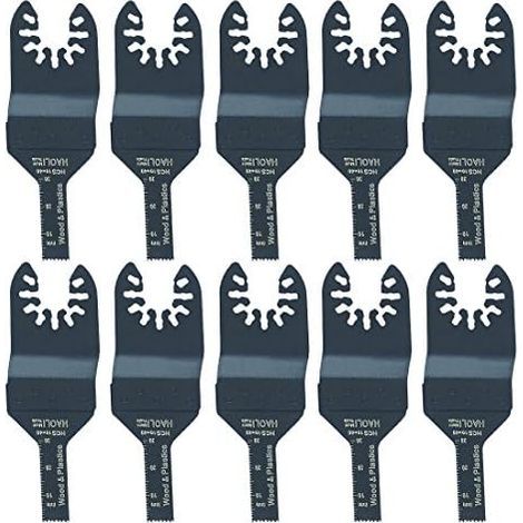 Packs de 10 lames scie Outil oscillant Accessoires pour Multimaster Power Tools comme Fein, Dremel, Bosch, Makita, Dewalt, Black & Decker -