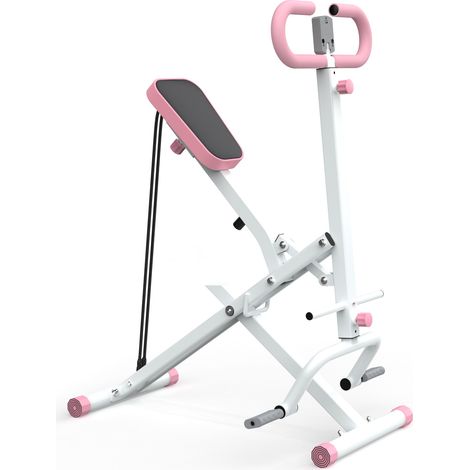 Machine de squats pliable pour entraînement complet du corps avec bandes de résistance et écran digital (1/5)