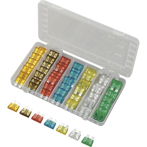 TRU COMPONENTS  Standard Flachsicherung 5 A, 7.5 A, 10 A, 15 A, 20 A, 25 A, 30 A  70 Teile
