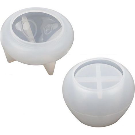 Boîte de rangement décorative en résine époxy pour champignons, moule en silicone miroir, à faire soi-même (1/5)