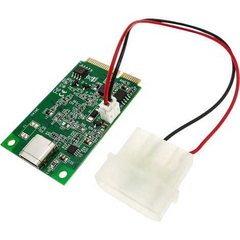 BeMatik - Adaptateur miniPCIe vers USB 3.1 type C réversible (1/5)