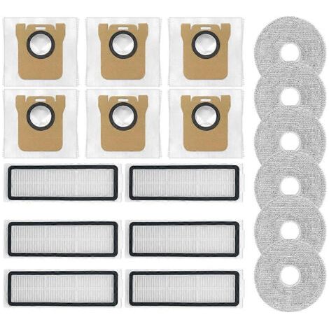Lot de 18 pièces pour aspirateur Xiaomi Mijia 5 PRO / OV21CN : filtre HEPA, chiffon de nettoyage et sac à poussière.