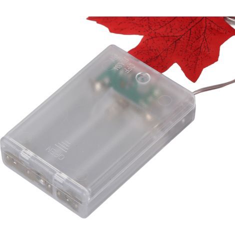 Guirlande lumineuse avec feuilles d'érable, 4 m, 40 LED, guirlande scintillante pour Noël et Halloween (1/5)