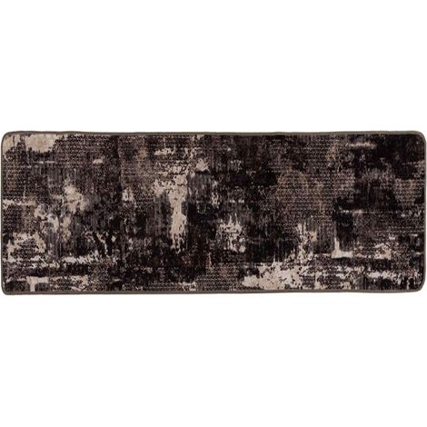 Maison Exclusive - Runner Tappeto MARSA Nero 80 x 200 cm Poliestere e PVC (1/5)