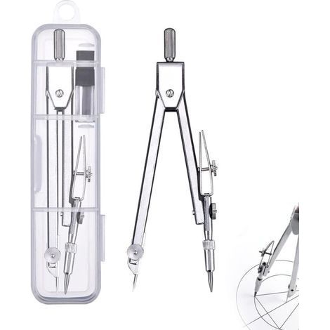 1 PCS compas college compas professionnel compas lycee compas a vis compas enfant crayon dessin professionnel compas avec rallonge compas architecte compas a vis (1/5)