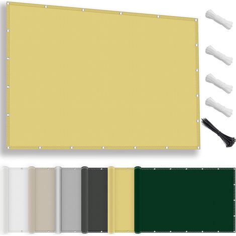 Voile d'ombrage rectangulaire imperméable 1.5x2M, Toile d'ombrage UV Protection à 95%, Voiles d'ombrage avec œillets, Cordons pour Patio, pergola, Jardin extérieur, Gris Clair