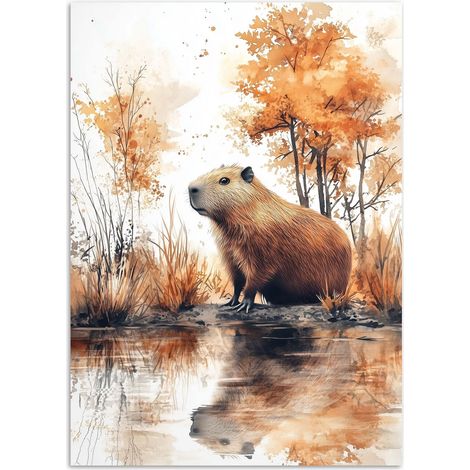 Affiches murales CAPYBARA Décorations d'automne Affiche Forêt Automne 30x40 (1/5)