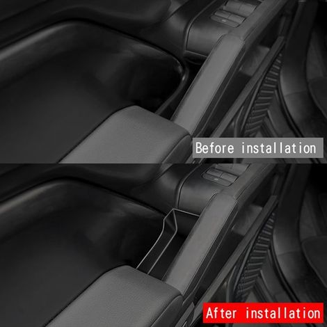 Black material: ABS. Compatible with Toyota TACOMA 2024 door storage box/door armrest storage box. (1/4)
