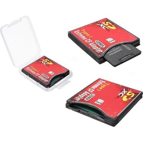 Adaptateur SD SDHC SDXC SD 3.0 vers Compact Flash CF pour Ordinateur ou appareil photo CANON ou NIKON