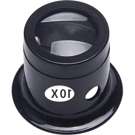 Lupa portátil de 1 pieza, con aumento/para reparación de relojes/joyero, 15X para reparación de relojes/experimentos/joyería - Negra (1/5)
