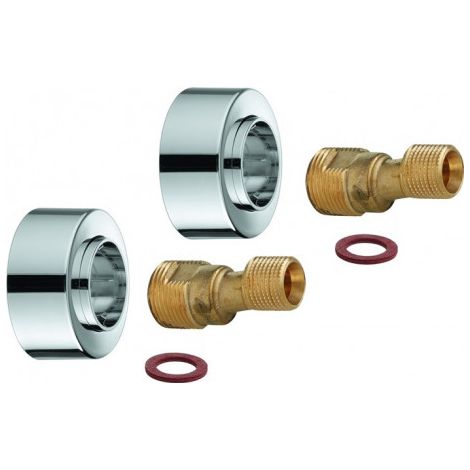 Raccord en S Grohe 1/2 poucex3/4 pouce. 7.5mm réglable chromé