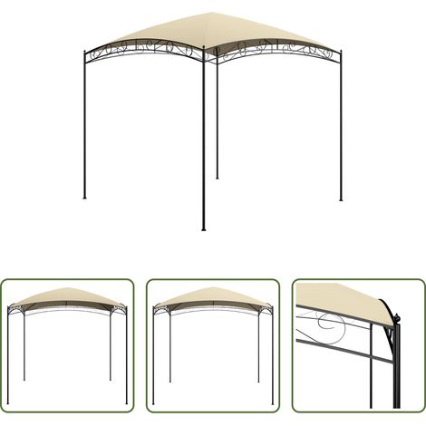 vidaXL Freizeit - Pavillon 3x3x2,65 m Creme 180 g/m² (1/5)