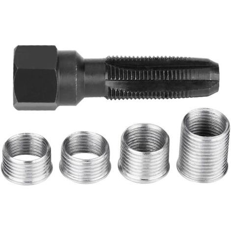 Kit Réparation Bougie M14, 5 Pcs Kit Réparation De Filetage De Bougie D'allumage De 14 Mm, Kit De Réparation De Filetage (1/4)