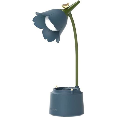 Lampe de Bureau LED Enfant, USB, Lampe de Lecture Avec Lumière Réglable et Capteur Tactile (Bleu)