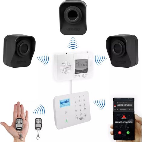 Kit "protection agricole" - 3 détecteurs de mouvement sur piles + alerte GSM appel/SMS (gamme DA600+/KP) (1/5)