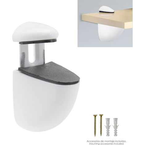 Soporte Pelicano Regulable Para Estante 1 / 20 mm. Blanco  (1 Pieza) (1/2)