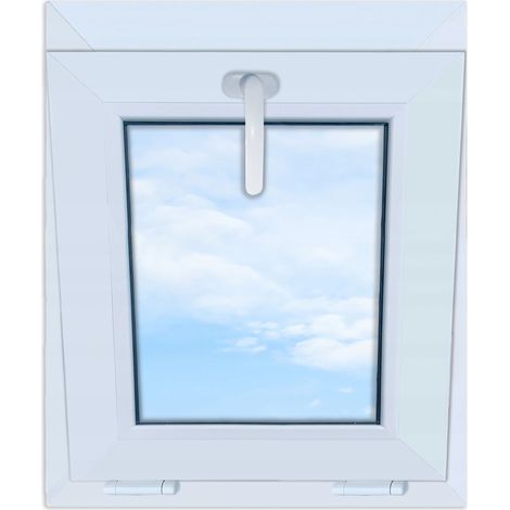 Ventana de PVC blanca, oscilobatiente, 50x60, nueva, 500x600, oscilobatiente, doble acristalamiento (1/5)