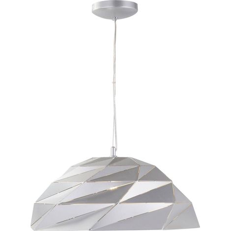 Searchlight Origami - 1 Pendente Cupola Luce Argento, E27