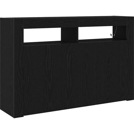 Maison Exclusive - Credenza Rovere Nero 116 x 30 x 75 cm Legno multistrato