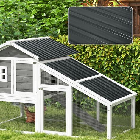 Set mit 12 verzinkten Stahl-Dachpaneelen (7 m²) für Geräteschuppen, 129 x 45 cm, Dunkelgrau (1/5)