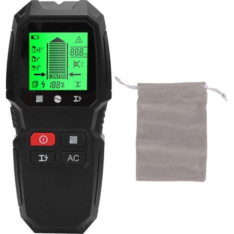 Scanner mural portable 5 en 1, écran LCD multifonctionnel, haute précision, détecteur de goujons pour fil de métal et de bois (1/5)