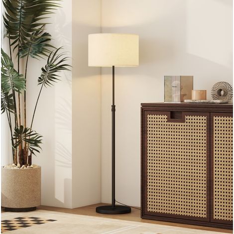 Lampada da terra 40x40x133-168 cm in metallo nero con telecomando FloraGrace (1/5)
