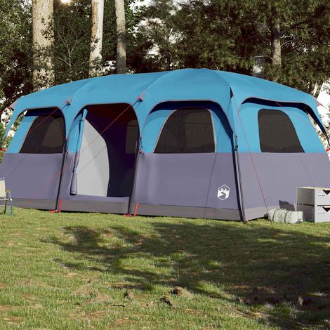 Tente de cabine familiale 10 personnes bleu imperméable (1/5)