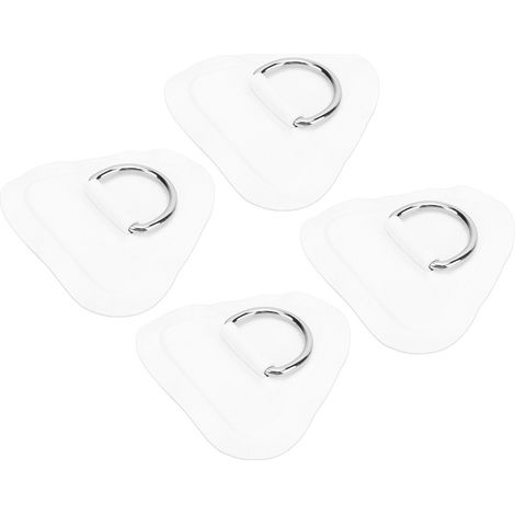 4 Pièces Anneaux de Fixation en Acier Inoxydable pour Bateau Pneumatique, Planche de Surf, Canot et Paddleboard - Blanc