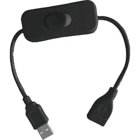 Câble d'extension USB avec interrupteur, câble de charge et de données USB 2.0 pour appareils électroniques