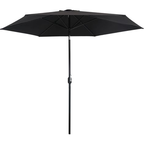 Sombrilla de jardín con palo de metal negro 300 cm vidaXL (1/2)