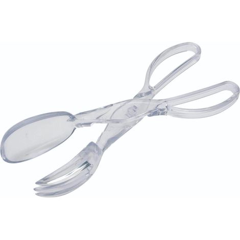 KitchenCraft Pinzas para Servir Ensaladas, Juego de Cubiertos de Plástico con Forma de Tijera, 29 cm