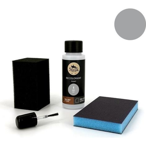 Kit Ritocco Vernice Pelle/Similpelle (4-GRIS) - SOFOLK - Manutenzione per Sedile e Volante di Auto, Divano, Scarpe (1/4)