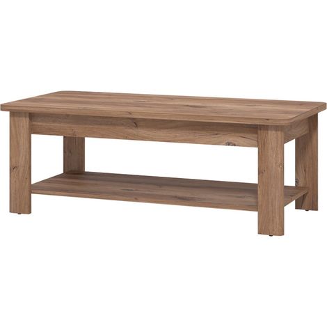 Tavolino da Salotto Pella, un Vano, Forma Rettangolare, Sfumatura Colore Ripiano Noce, 124x60x45h cm Marrone Noce