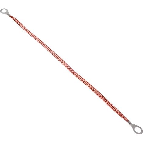 Câble de terre tressé en cuivre 2,5 mm² 300 mm, convient pour les installations électriques et véhicules (1/5)