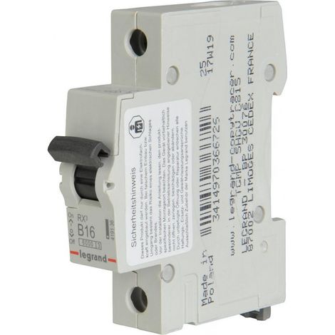 LEGRAND 419136 RX3 LS B16 A DISJONCTEUR 1P 6 KA 1 M (1/2)