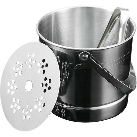 Seau à glace portable en acier inoxydable de 1 L avec accessoires de fixation (1/4)