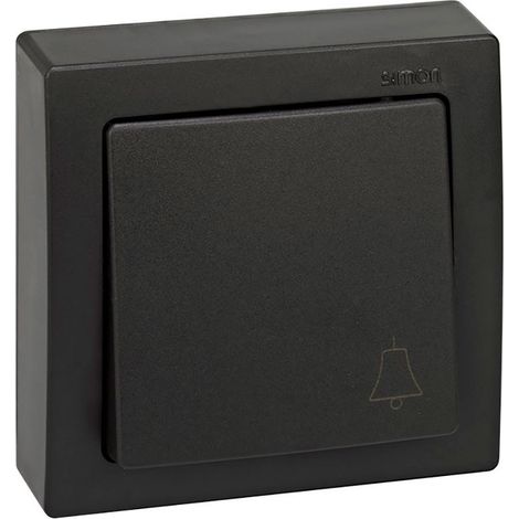 Pulsante superficie 10ax 250v IP20 Grafite 75x75mm