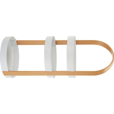 Lot rond de rangement 3 étages avec poignée intégrée, étagère de salle de bain abricot (1/5)