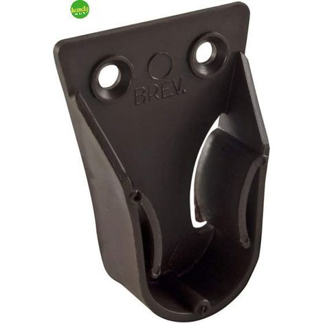 Supporti laterali per tubo tondo Ø 20 mm. in plastica marrone 2 pz. (1/2)