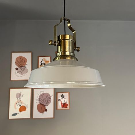 bamyum Asletl-35 Suspension Luminaire Rétro en Metal de 35 cm, Lustre de Salon Vintage, Éclairage de Plafond pour Chambre, Cuisine, Lampe Suspendue (1/5)